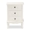 Baxton Studio Callen Classic and Traditional White Finished Wood 3Drawer Nightstand 212-11939-ZORO - alternate 7